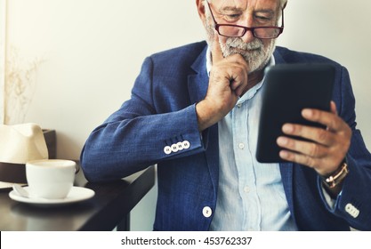 Old Man Coffee Shop Mobile Device Concept