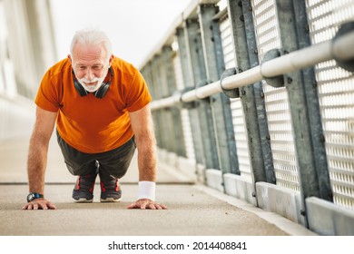 Old Man Doing Physical Exercises For A Better Quality Of Life