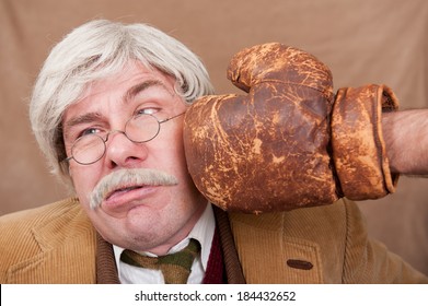 Old Man Knocked Out - Shutterstock ID 184432652