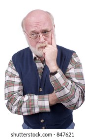 Old man looking at camera