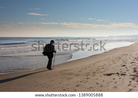 Similar – Foto Bild Strandläufer Mensch