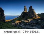 The Old Man of Storr is a 48-metre-high rock needle on the Scottish island of Skye, which is part of the Inner Hebrides. It is located on the Trotternish peninsula.