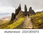 Old Man of Storr panorama view, Scotland, Isle of Skye