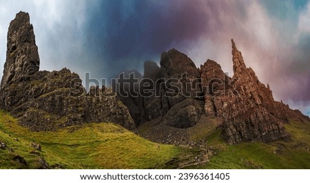 Similar – Image, Stock Photo Old Man of Storr on the Isle of Skye in Scotland