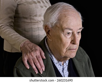 Elderly Looking Down Leaning On His????260558678 Shutterstock image