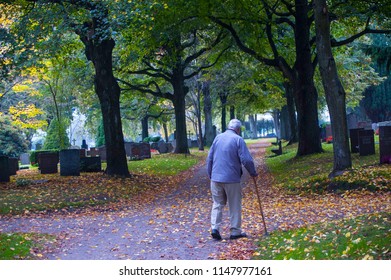 Old Man Walk In The Cementary