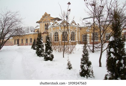 Old Manor House In The Snowy Winter