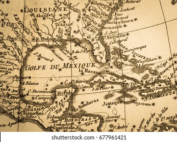 Old Map Gulf Of Mexico