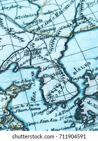 Old map Korean Peninsula