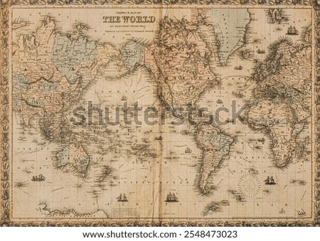 Old map of the world