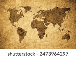 Old map of the world in grunge style. Perfect vintage background.
