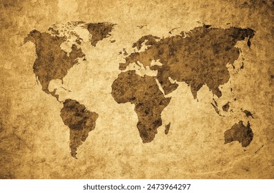 Old map of the world in grunge style. Perfect vintage background.
 - Powered by Shutterstock