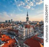 Old Market Square in Poznan at sunset. Poland