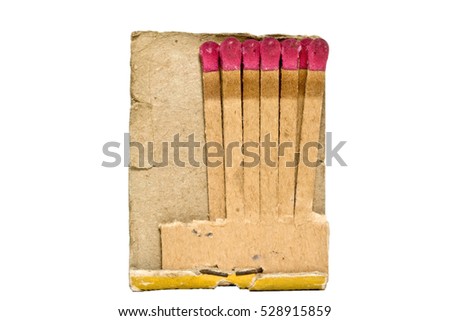 Old matchbook missing cover and some matches.