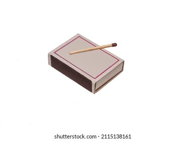 Old Matchbox Isolated On White Background 