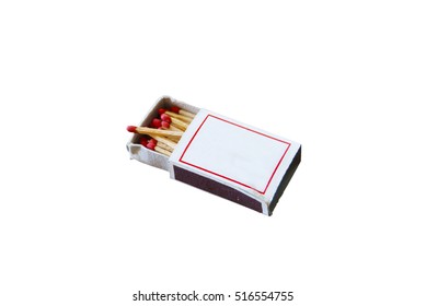 The Old Matchbox Isolated On White Background.