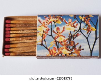 Old Matchbox Isolated On White Background