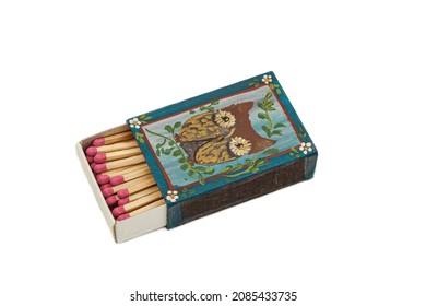 Old Matchbox On White Background