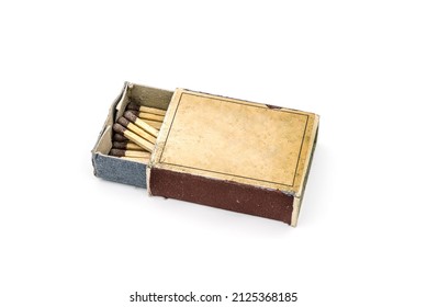 Old Matchbox On White Background