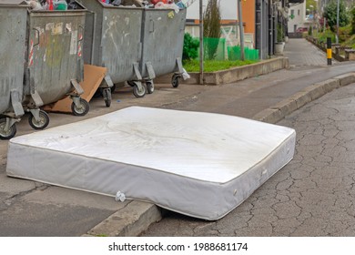 Old Mattress Illegal Dump At Street Environmet TProblem