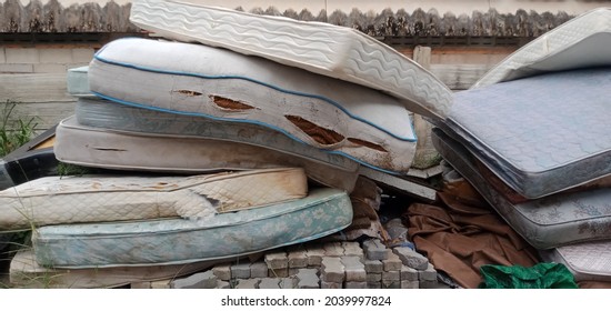 Old Mattress Waiting To Be Destroyed