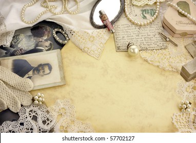 Old Memories - Original Accessories Of 1920s On Vintage Background