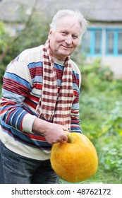 old men with pumpkin