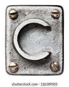 Old Metal Alphabet Letter C