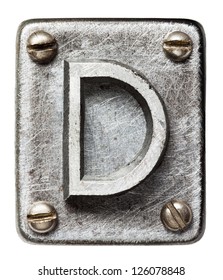 Old Metal Alphabet Letter D