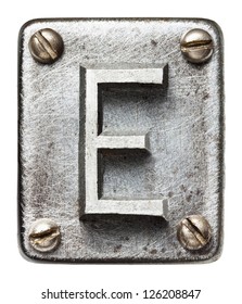 Old Metal Alphabet Letter E