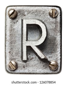 Old Metal Alphabet Letter R