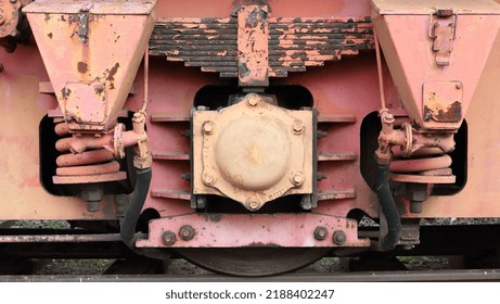 An Old Metal Axle Of A Train