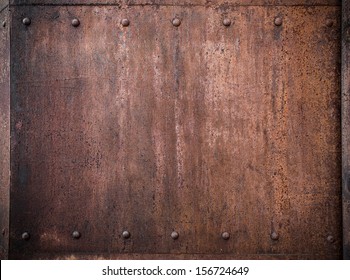 Old Metal Background With Rivets