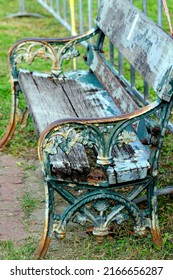 Old Metal Chair In Green Park