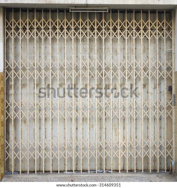 Old Metal Grille Sliding Door Old Stock Image Download Now