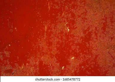 Old metal painted texture. Red painted background . Painted surface with rust