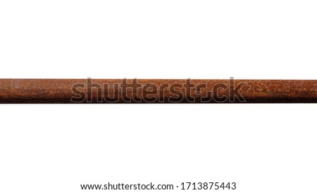old metal pipe isolated on white background