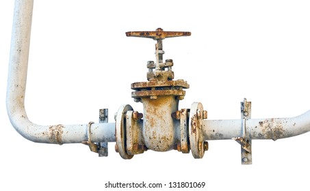 Old Metal Pipe With Valve