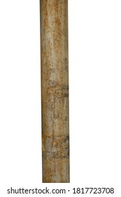 Old Metal Pole Isolated On White Background