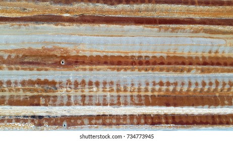 Old metal sheet roof texture - Shutterstock ID 734773945