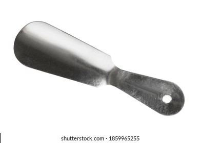 Old Metal Shoe Horn Isolated Over White