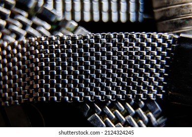 Old Metal And Stainless Steel Watch Bracelets With A Clasp In A Pile.