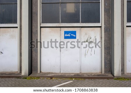 Similar – kiosk Kiosk Closed Facade