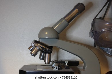 Old microscope.