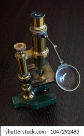 old microscope, medicine 