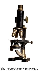 old microscope retro object technology isolated