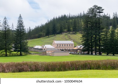 Old Military Barracks And Norfolk Pines, Kingston, Norfolk Island