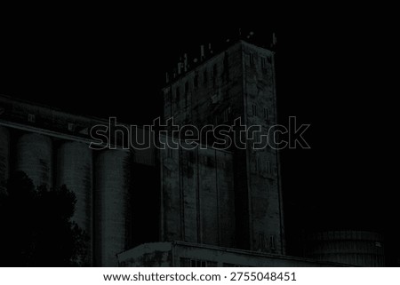 Old mill in the dark night