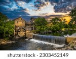 the old mill in gatlinburg tennessee and a duck