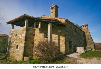 Old Mill House For Olive Oil Production In Slovenian Istria, Europe